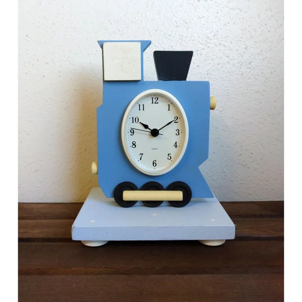 'Wish Upon a Star' Vintage Doodles Train Desk Clock for Nursery